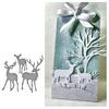 Jõuluhirvede šabloonide metallist lõikevormid DIY scrapbooking Album Craft Decor