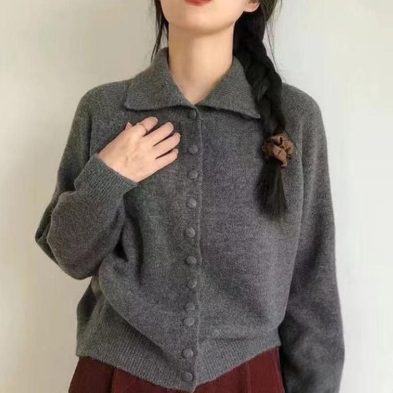 2026 New Soft High Neck Button Down Womens Cardigan Sweater Korean Style Ins Fashion Winter Fall Cozy Knit