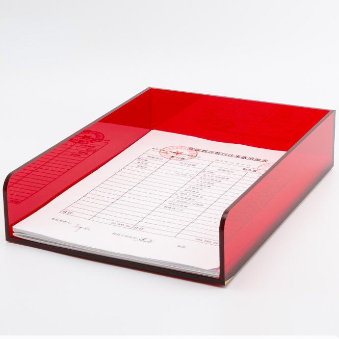 Color Desk Letter Tray A4/A5 Size Clear Acrylic Stackable Document Organizer Office Desktop File Paper Holder Book Storage Rack