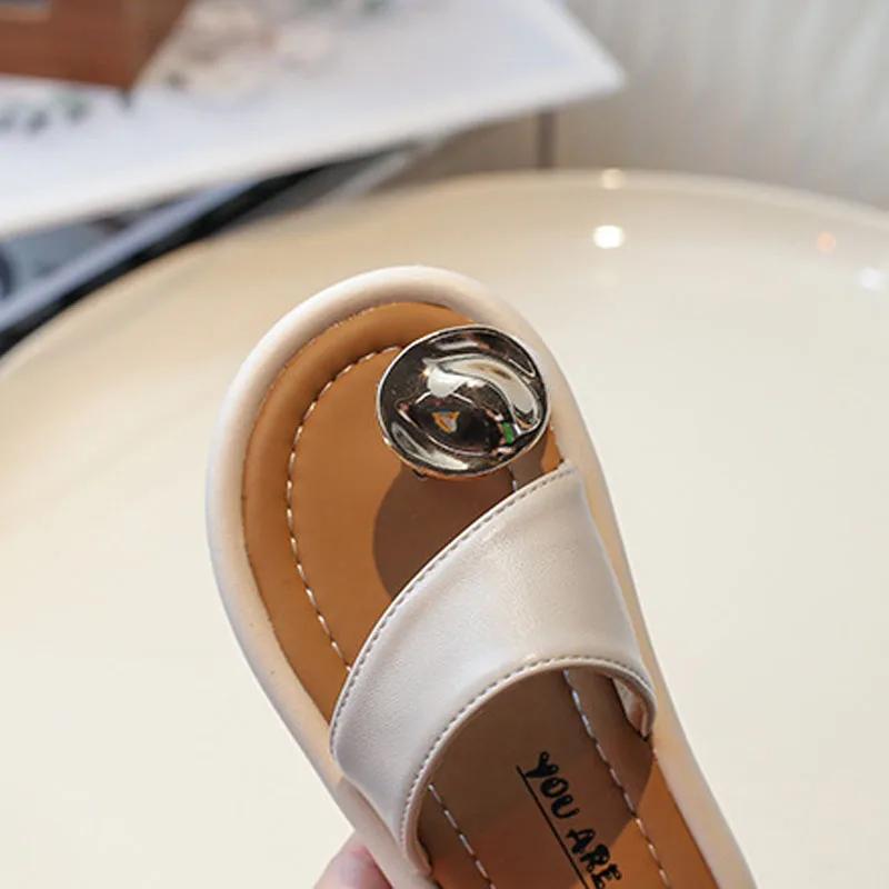 Flip Flop Girls Platform Slippers Summer Outdoor Holiday Beach Shoes Light Weight Slides Kids Shoes Girl Floor Shoes I05095