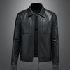 Men's 2025 Winter Motorcycle Leather Down Jacket