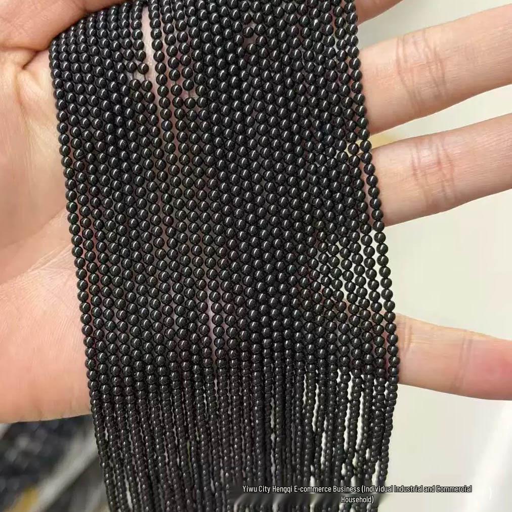 Natural A Grade Black Spinel Round Beads, 2/3/6mm, Loose Beads for Stringing.