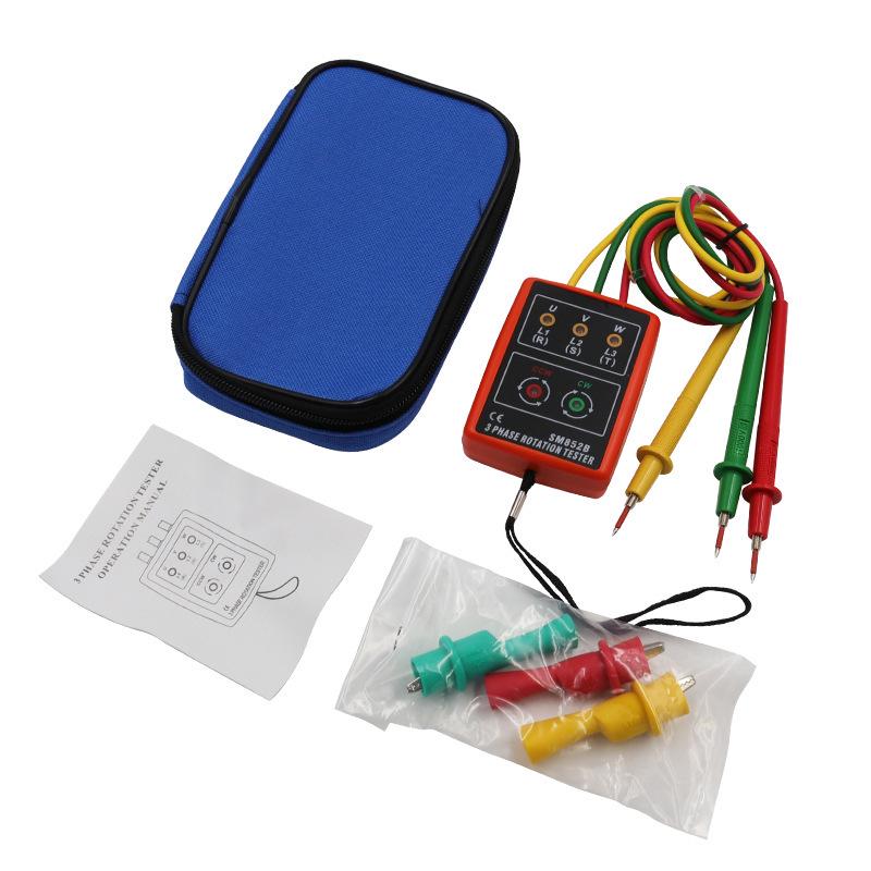 Portable SM852B Three-Phase AC Phase Sequence Meter & Voltage Detector