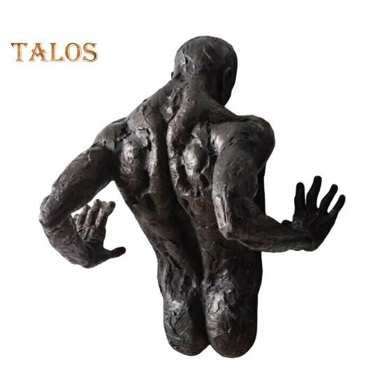 Male Abstract Sculpture Resin Art Wall Decor Human Body Statue Wall Mount Artistic Figure Sculpture for Home Living Room Gallery