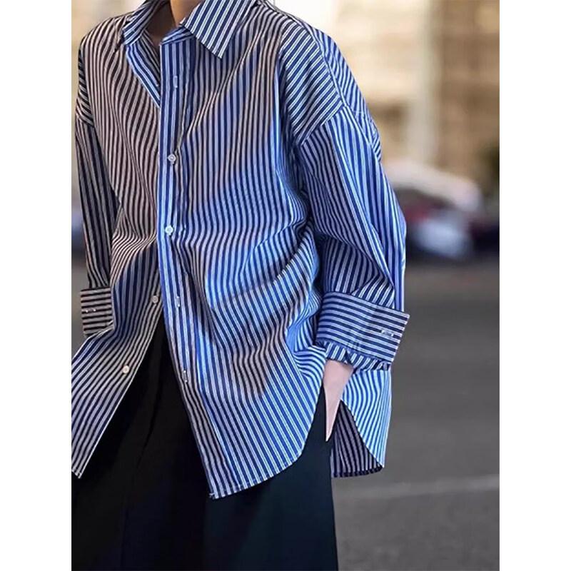 Basic House Women's Striped Commuter Blouse