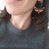 1Pair Cute Butterfly Woman Dangle Earrings Acrylic Gradient Colorful Moth Drop Earrings for Y2K Girl Birthday Gift