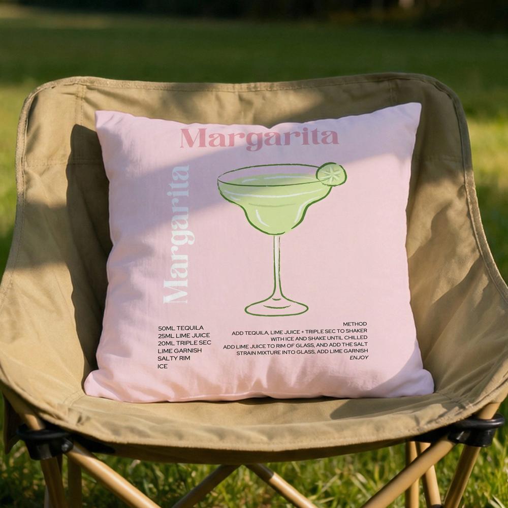 

Margarita Cocktail Art Cushion Cover Soft Reversible Durable Pillow Cover MultiScene Use for Home Car Daily Comfort 30x30cm