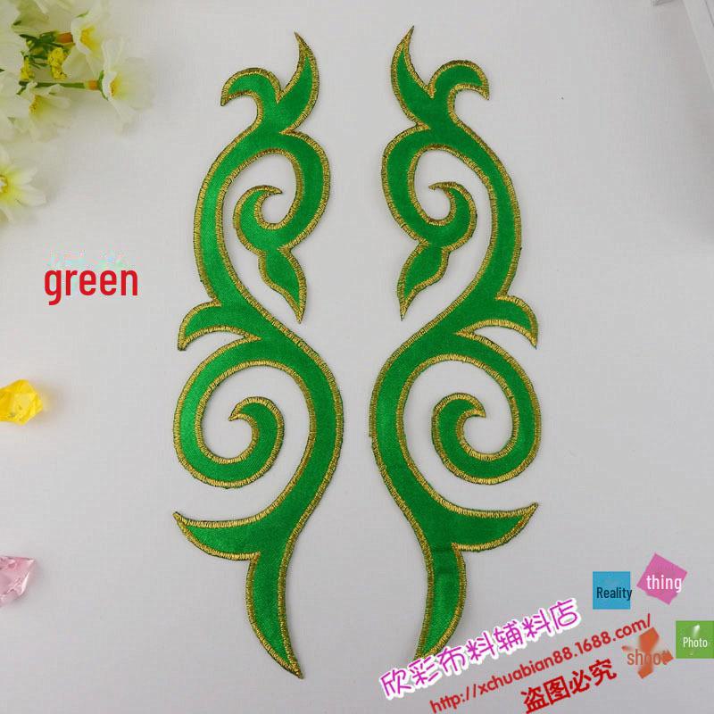 Аниме Косплей Многоцветная Вышитая Цветочная Нашивка для Одежды