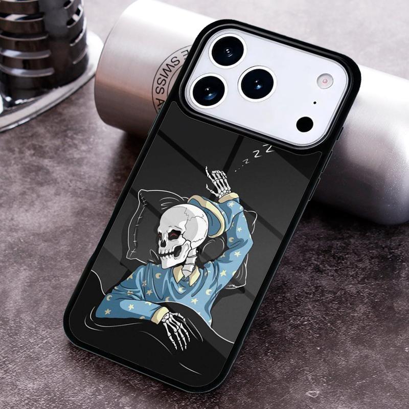 Skeleton Skull Art Phone Case For iPhone 17,16e,15,14,13,12,11,Mini,Pro,MAX soft Silicone Cover