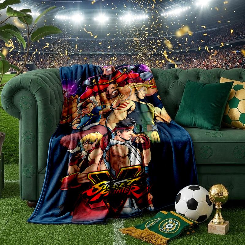 Game Fighter Energy Burst Blanket Lightweight Ideal Bedding Blanket Perfect for Travel, Camping, Living Rooms, Offices, Sofas, Fan Christmas gift