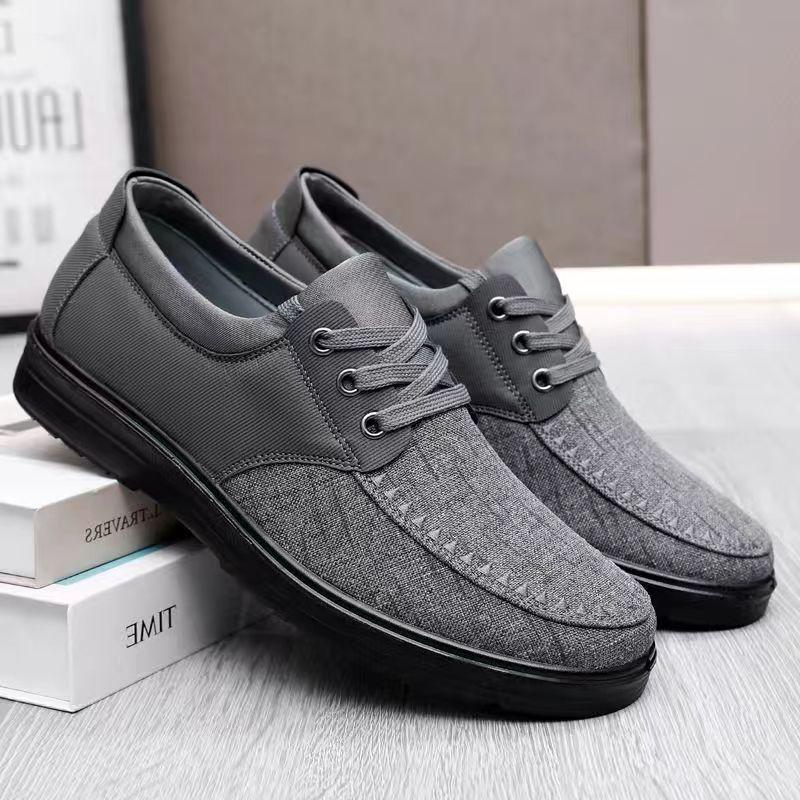 

Foreign trade men s shoes autumn and winter men s old Beijing cloth shoes new breathable lace-up large size casual middle-aged and elderly father shoe 44