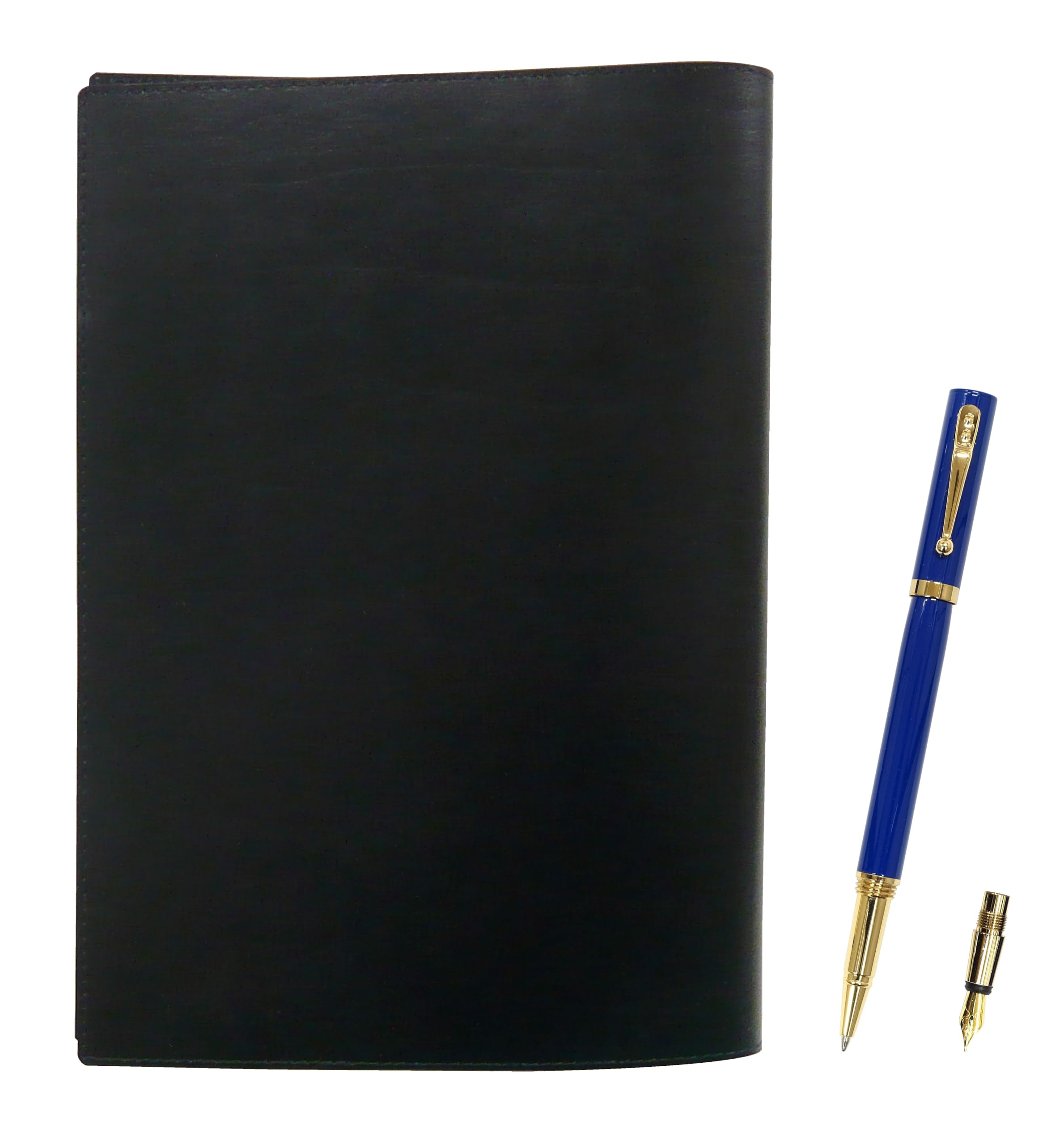 

Black recycled cowhide B5 book and notebook Exchange BP ZX fountain pen ink with blue ink set cover, (individual cartridge) (T23-B5-005B-ZX-L) синий