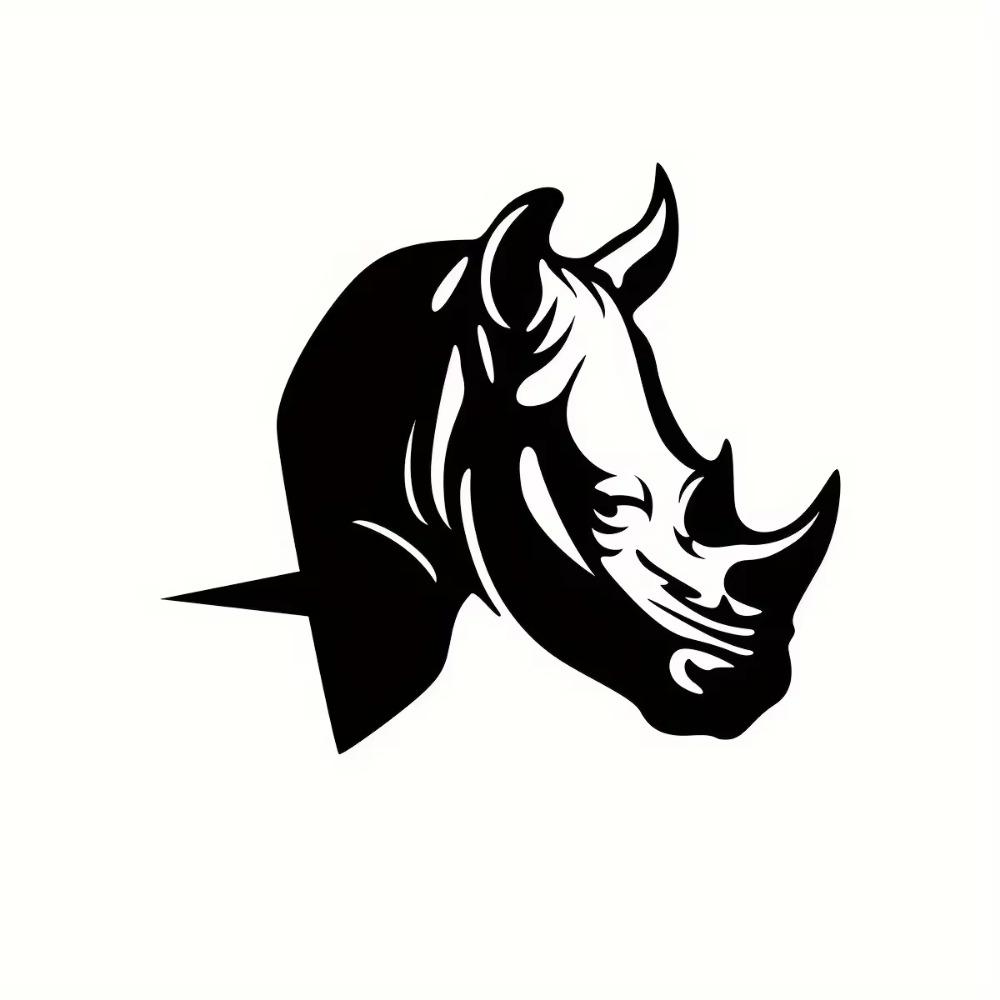 1pc Rhino Decorative Metal Tree Stake Silly Rhinoceros Yard Art Stylish Outdoor Decoration Perfect Gift for Zoo Animal Lovers