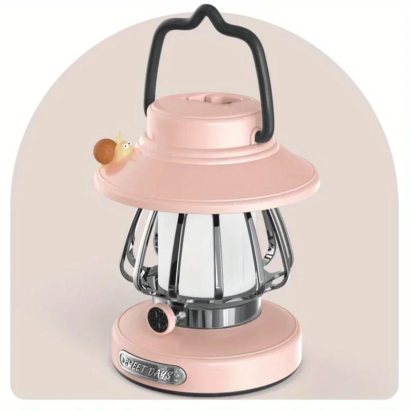 Retro Snail Camping Light - Rechargeable Portable LED for Tent Atmosphere & Courtyard Decoration