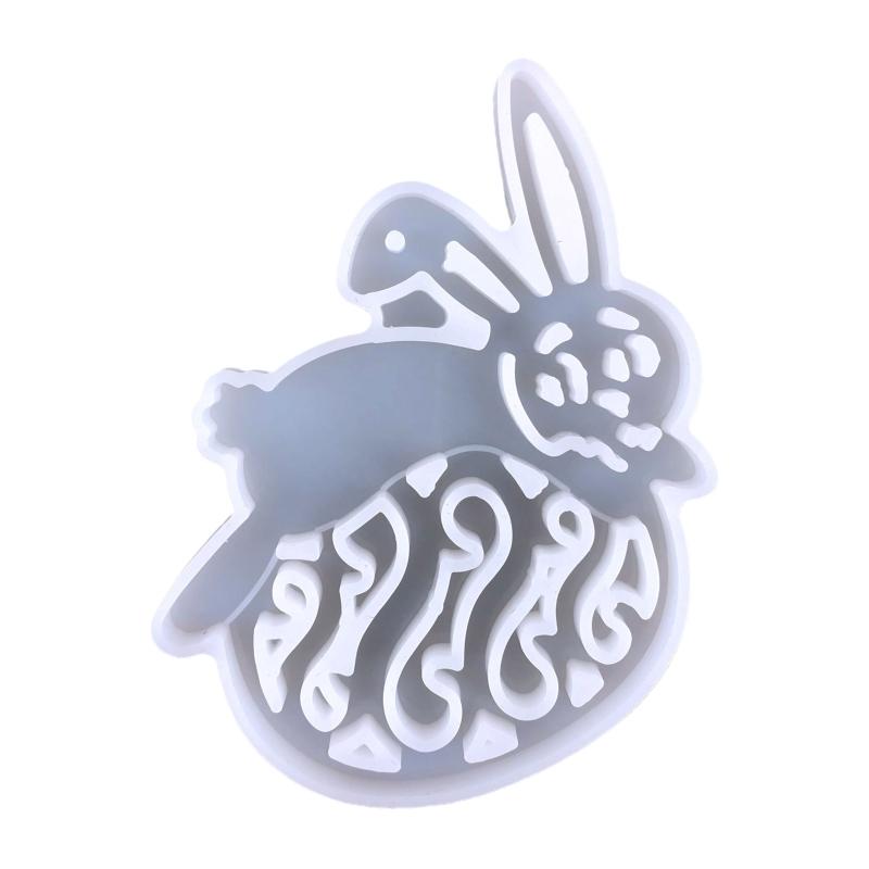 

Сделай сам пасхальное яйцо кролик для кулона ключа декоративная силиконовая форма пасхальная серия подвески смоляная литьевая форма для домашнего декора