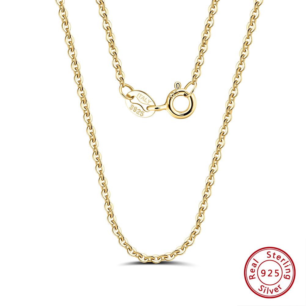 

Effie Queen Italy 925 Sterling Silver 1mm O Cross Chain Choker Basic Link Chain Timeless Jewelry Gift Unisex Style Necklace SC20 40cm