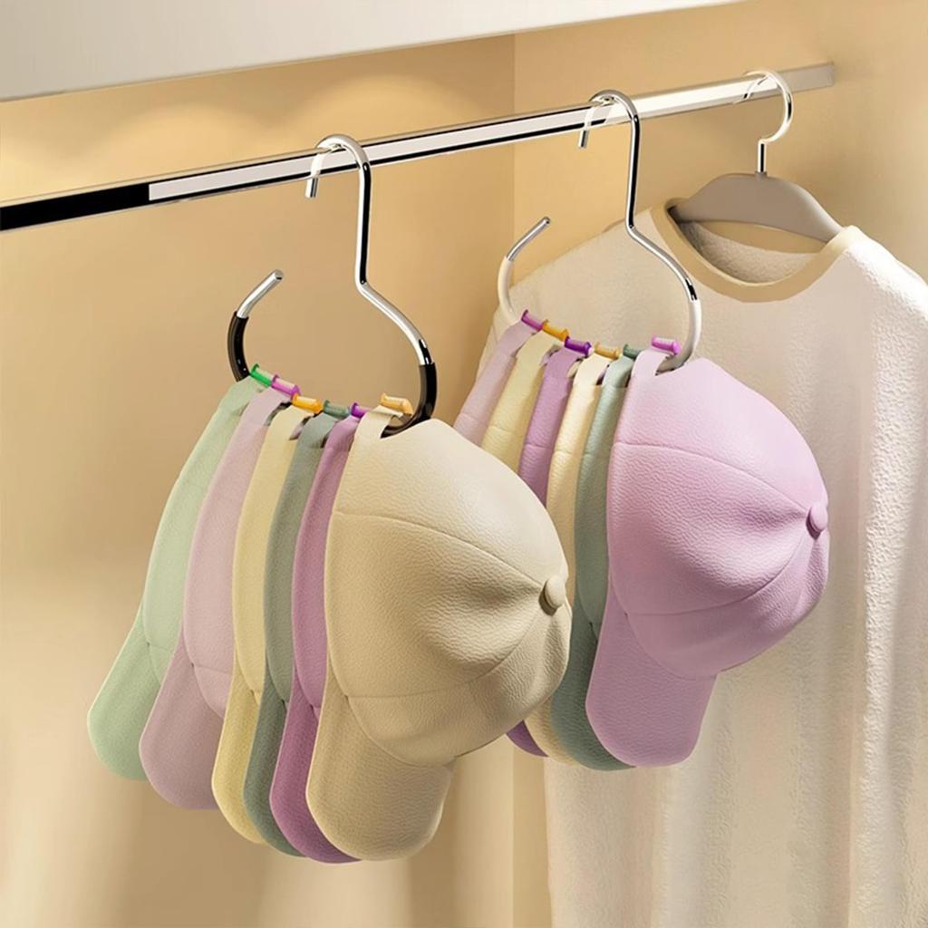 2 Pack Hat Organizer for Baseball Caps, Hat Rack for Caps Scar Handbag Stainless Steel Hat Hangers for Closet