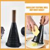 Black Cone Stainless Steel Grater Kitchen Multi-Function Melon Fruit Potato Vegetable Cutter Wooden Handle Cone Grater