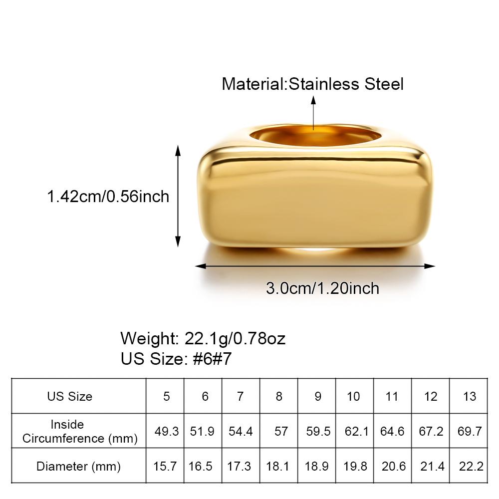 2025 Stainless Steel Ring Stock Ready Non Fading Ring Hip Hop Design Unisex Band Fashion Design Stylish Charm Ring Trendy Rings