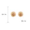 Super Immortal Versatile Temperament Hairy Peach Heart Hair Ball Earrings For Women