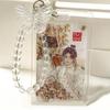 Acrylic Clear Double Card Protective Cover Elastic Keychain Public Transportation Card Small Card Access Control Card Cover