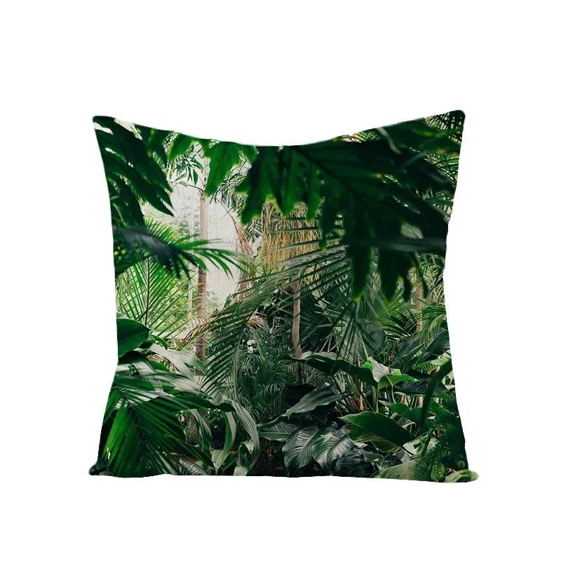Plant Leaf Pillow Cover Bedroom Room Home Decoration Office Seat Living Room Sofa Cushion Cover 45X45Cm