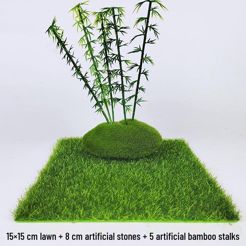 Moss Green Artificial Foam Pebble Decoration for Micro Landscape and Flower Arrangements