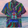 Men's Abstract Graffiti  3D Print Shirt Button Up Shirt Casual Shirt Summer Shirt Short Sleeve Daily Vacation Clothing
