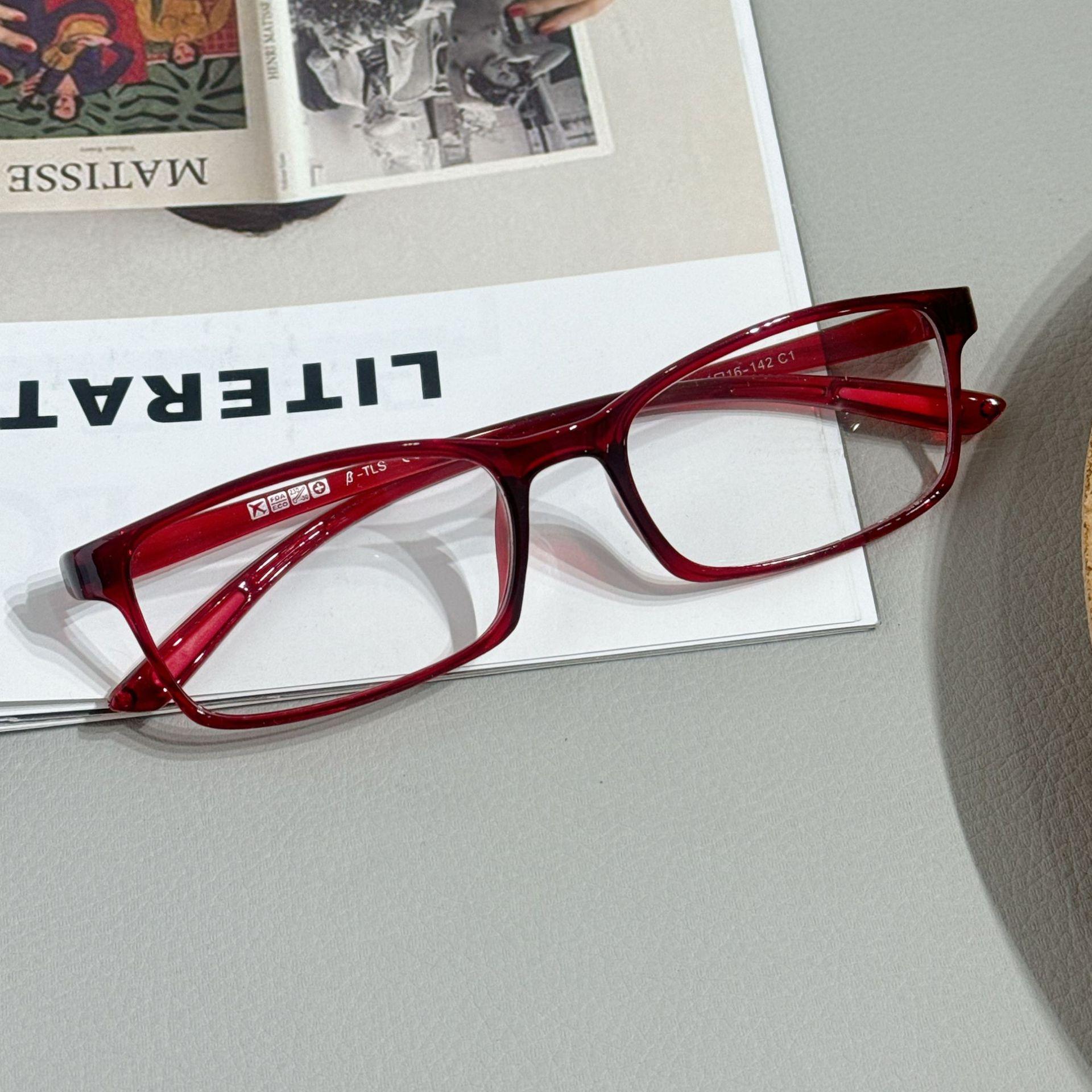 

New Japanese Y2K Small Square Frame Glasses Women Retro Harajuku Eyeglasses Clear Reading Spectacle Blue Light Blocking Eyewears червоний