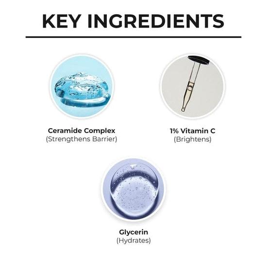 Dr. Sheth's Ceramide & Vitamin C Brightening Face Wash | Gently Cleanses, Hydrates & Reduces Dark Spots | For Normal, Oily | Unisex | 100 mL