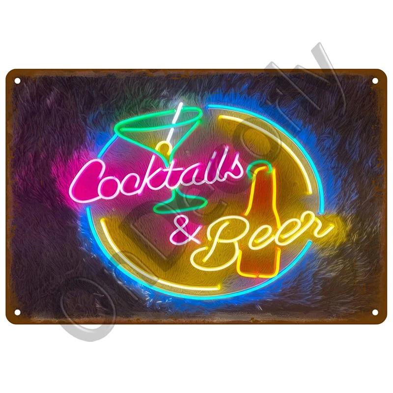Metal Sign Whiskey Wine Alcohol Brand Tin Sign Cocktail Poster For Bar Pub Club Man Cave Vintage Drink Beer Wall Decor Art Plate