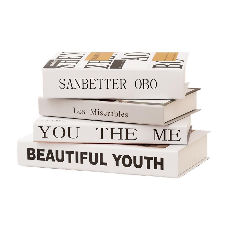 Luxury Fake Book Ornaments: Decorative Books, Simulation Props, English Book Models for High-End Photography
