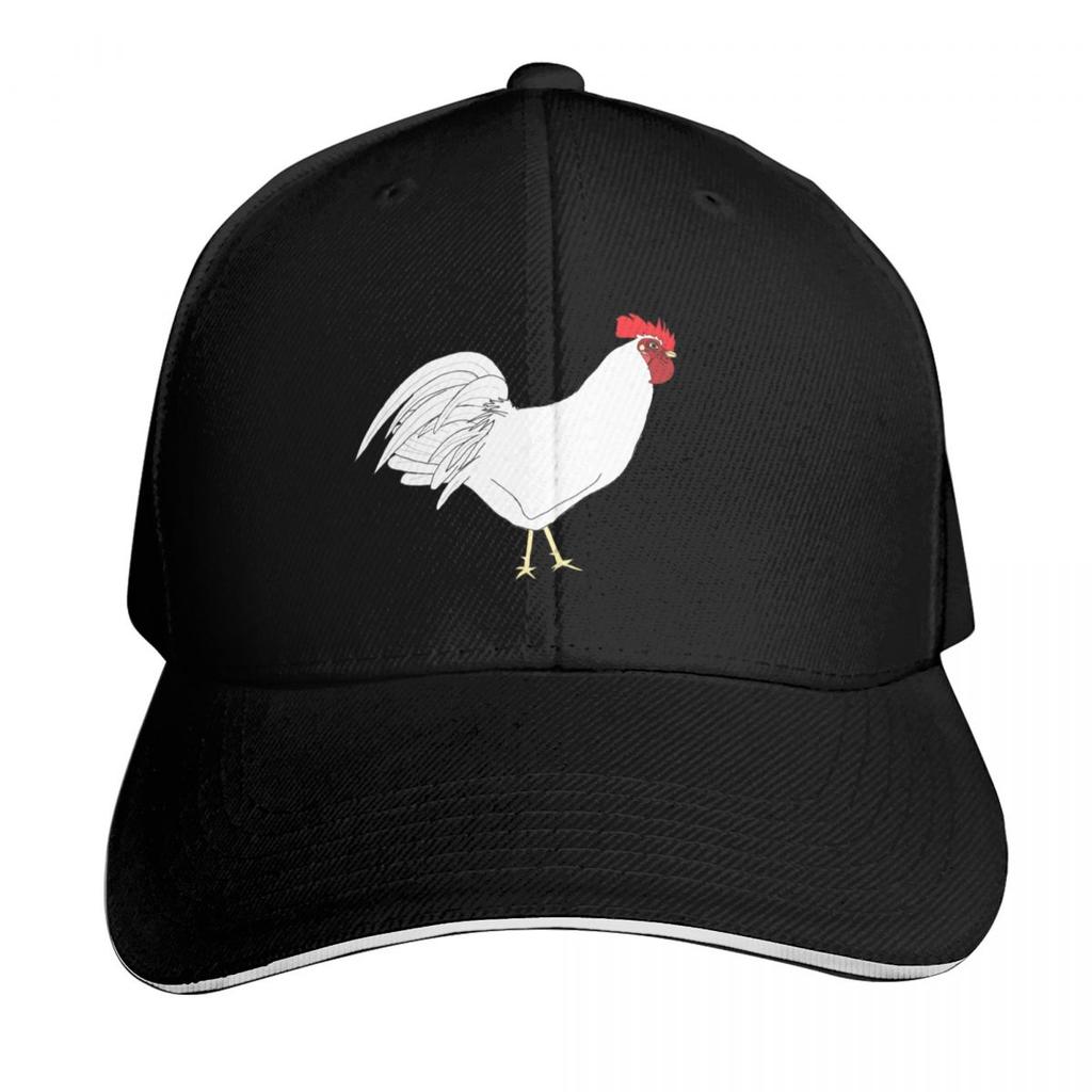 White Leghorn Chiqen Protector Baseball Cap Hat Unisex For The Sun Brand Unisex cap Unisexs big size hat fun hats Baseball Unisex Womens