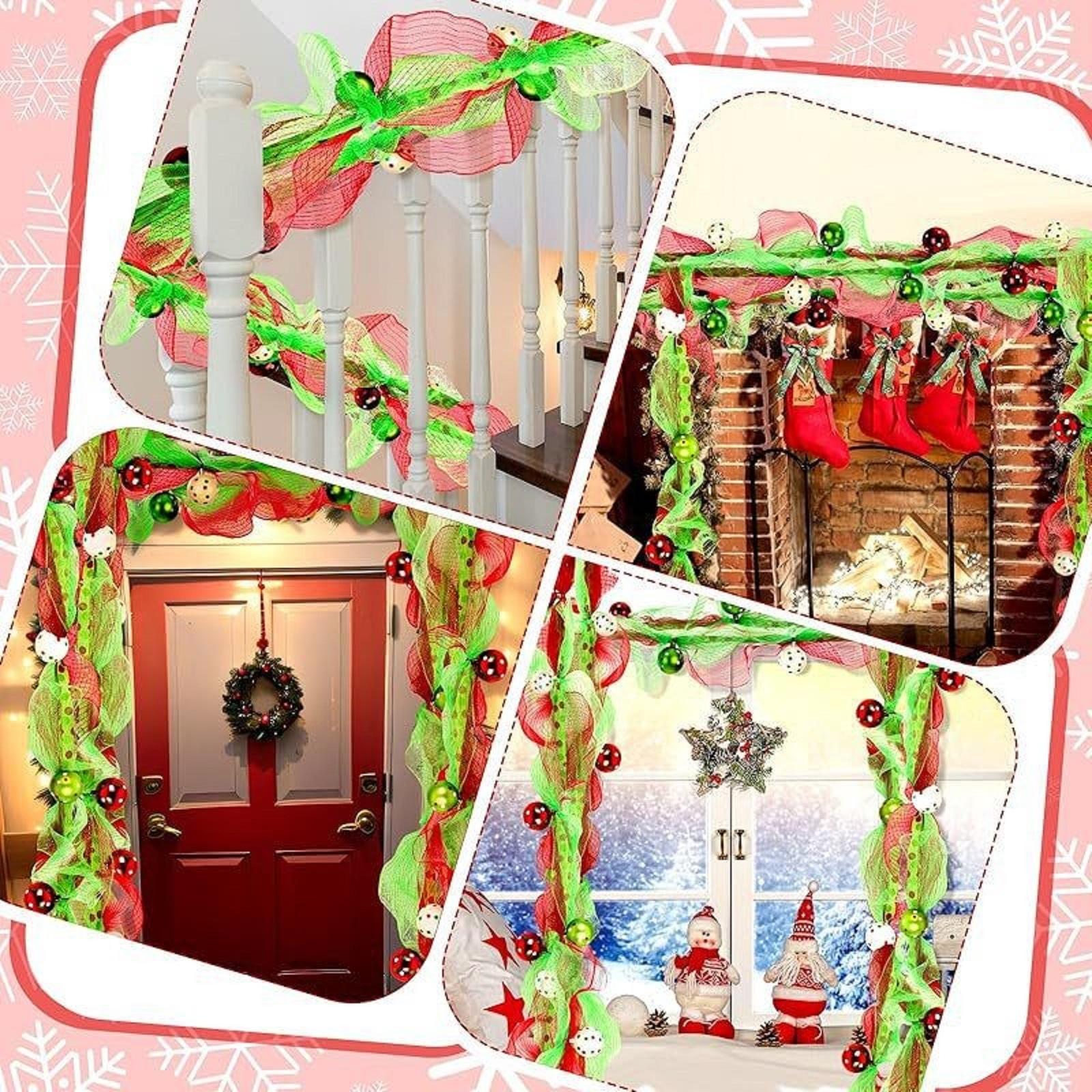 

8.85ft Handmade Christmas Garland,Artificial Cedar Needles Green Seasonal Garland For Christmas TV Cabinet Winter Holiday Indoor Christmas Decoration One Size зелёный