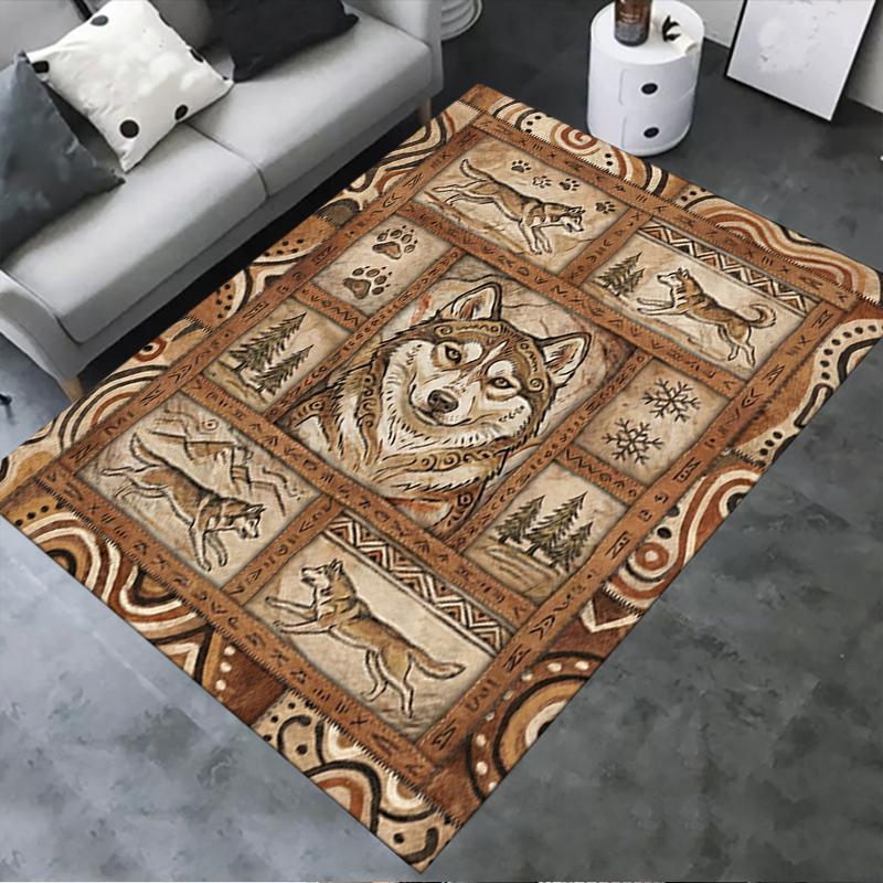 

2025 New Husky Dog Carpet Rug for Living Room Bedroom Home Sofa Decoration,Kids play Non-slip Floor Mat58 40x60cm( 15x23in )