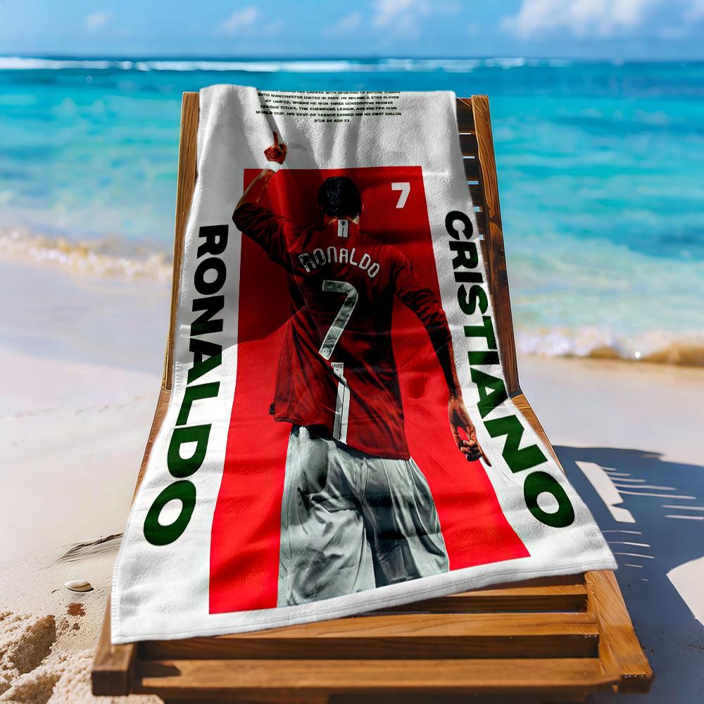 Cristiano Ronaldo Beach Towel Quickdry Soft Microfiber Comfortable Lightweight Suitable For Sports Travel Swimming Yoga Bathroom Beach And Pool