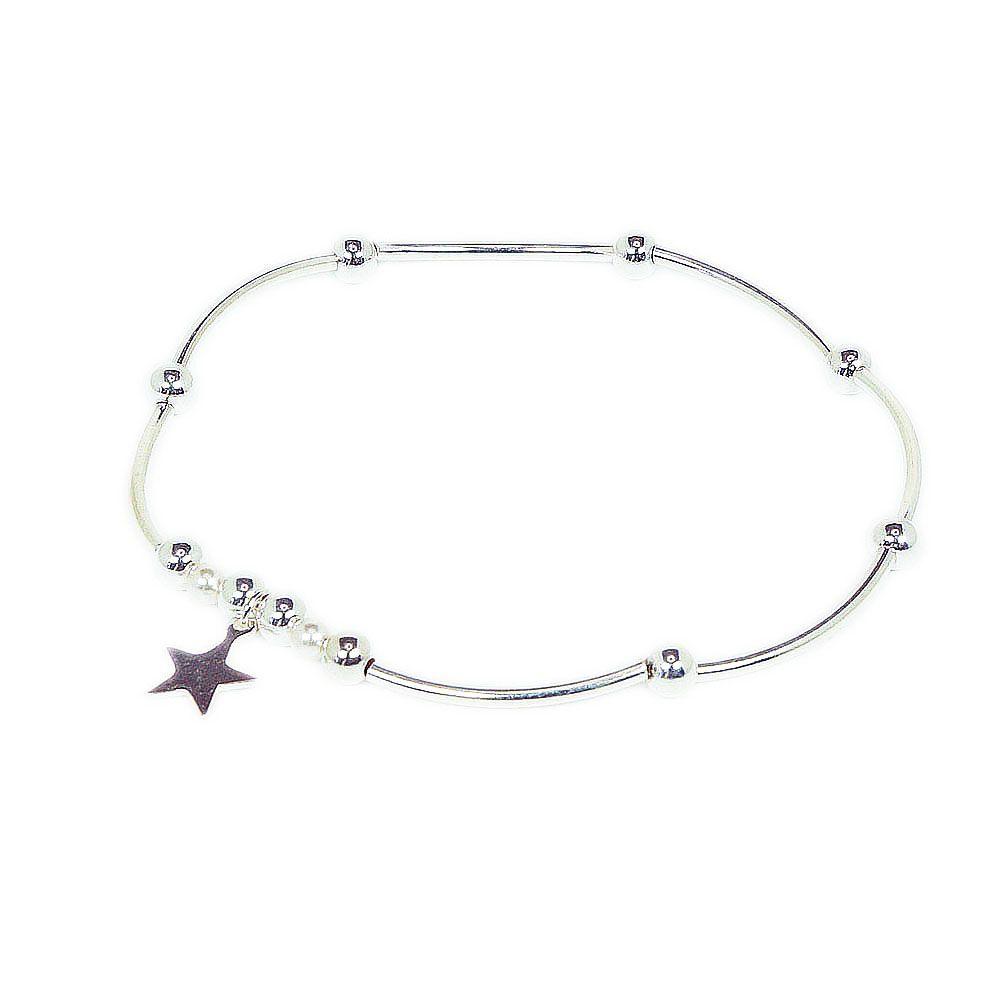 Pure silver Msa-11 My Star Story Bracelet Star-shaped Beads