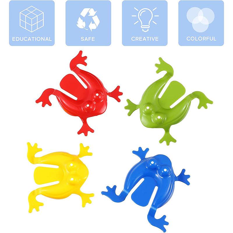 10-60Pcs Jumping Frog with Bucket Bounce Fidget Toys Novelty Assorted Stress Reliever Birthday Gift Boys Girls Party Favor Game