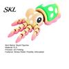 Colorful Desktop Figurine 3D Printed Animal Figures, Articulated Flexible Squid Model Sensory Stress Relief Fidget Toy Toy, Collectible Ocean