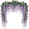 Single Branch Wisteria Wreath 1 Strip/15 Flowers Vine Plants Strips  For Wedding Arches