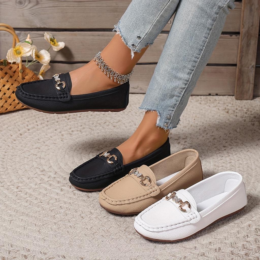 Comfortable Casual Versatile Women'S Flat Round-Toe Small Single Shoes Casual Loafers, Women Shoes
