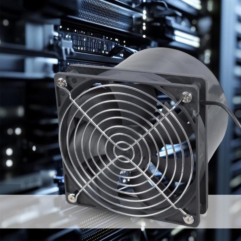 12cm High Performances Exhaust Fan USB 5V Powered 1500RPM Motor Triple Speed Settings For Bathroom Workshop Venting