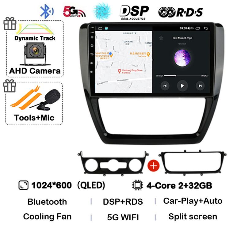 Android 14 Carplay Auto 4G+WIFI Car Radio For Volkswagen VW Sagitar Jetta Bora 2011-2018 Multimidia Video Player GPS Head Unit