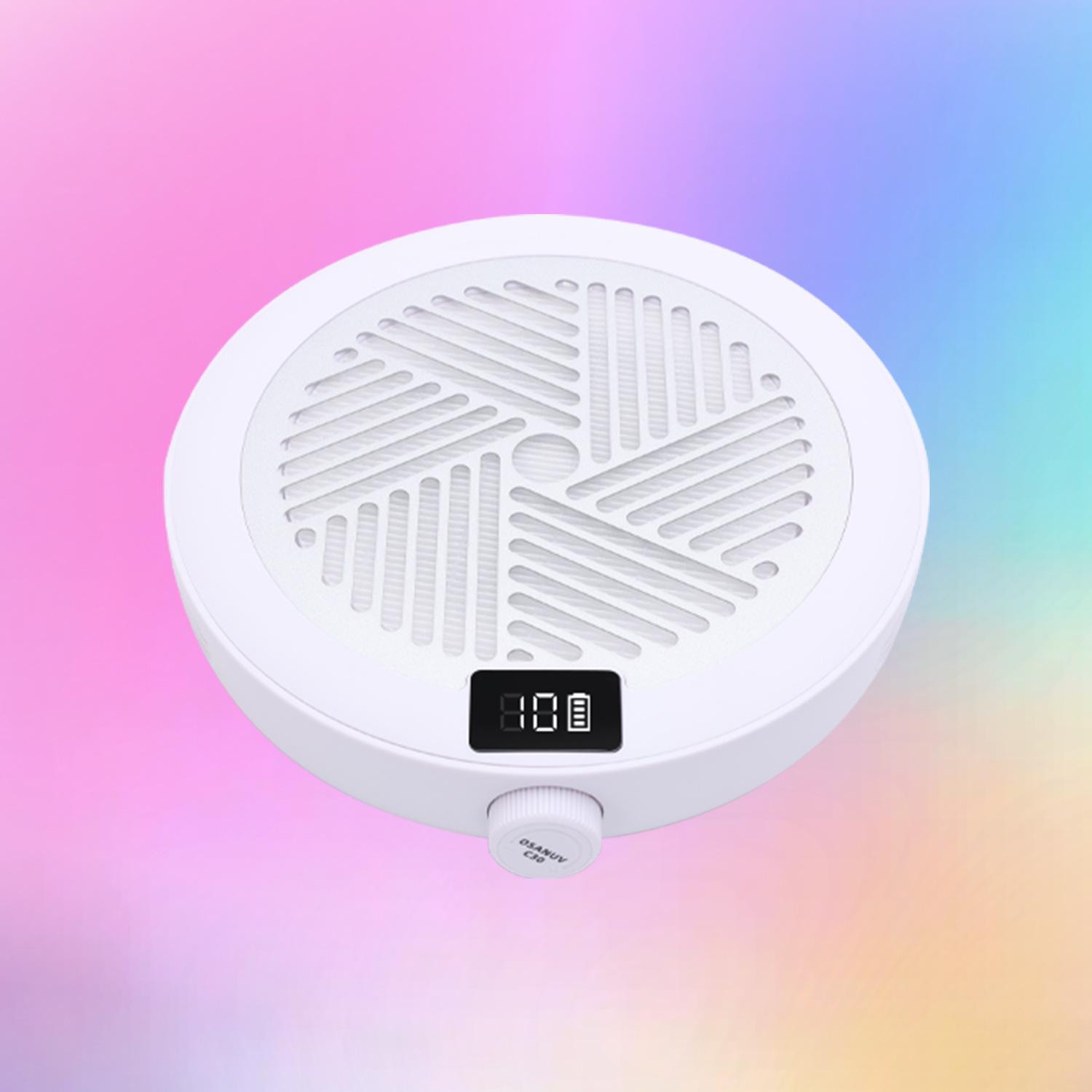 

Turbo Brushless Nail Art Dust Collector - High Suction, Quiet, Portable, Compact for Gel Removal білий