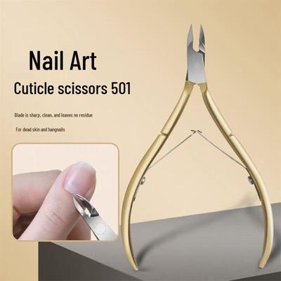 Vergoldeter Edelstahl Nagelhautzange & eingewachsener Nagelknipser D501