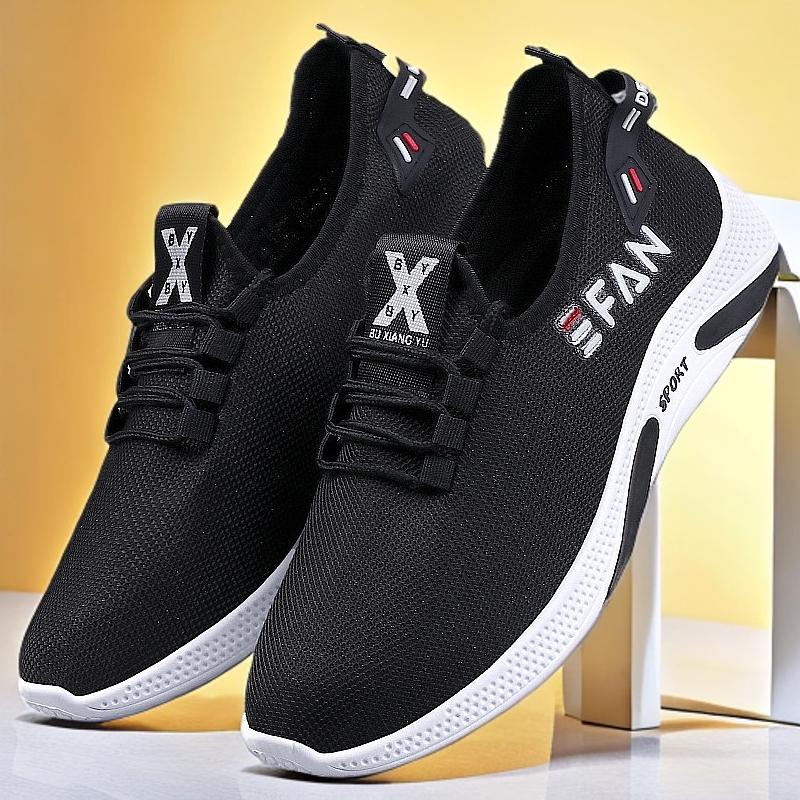 

2025 Весна и Лето Новая Уличная Обувь для Бега Мужская Нескользящая Обувь для Ходьбы Мужская на Мягкой Подошве Модная Обувь Повседневная Спортивная Обувь 44 чёрный
