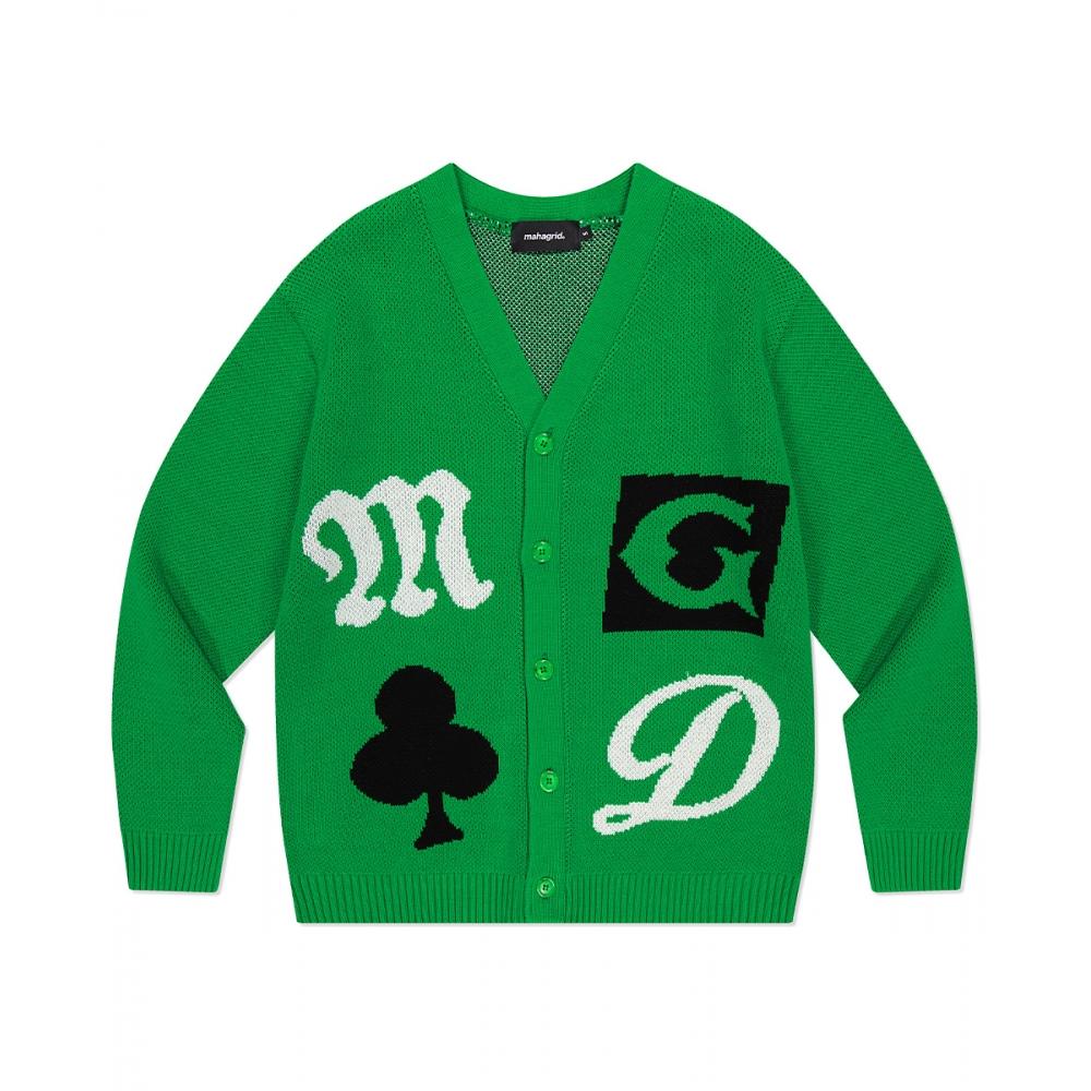 

MAHAGRID CLOVER KNIT CARDIGAN GREENMG2DSMK680A