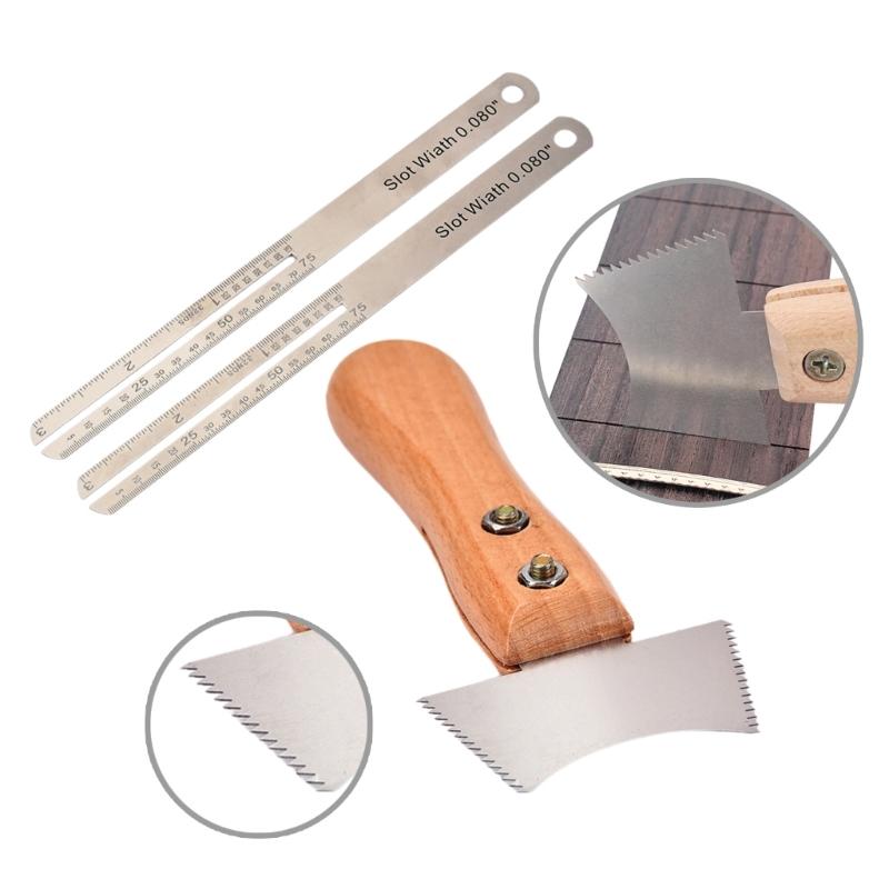 Guitar Fret Crowning File Set with Fingerboard Guards Guitar Luthier Tool Multipurpose Sawteeth Instruments Tools