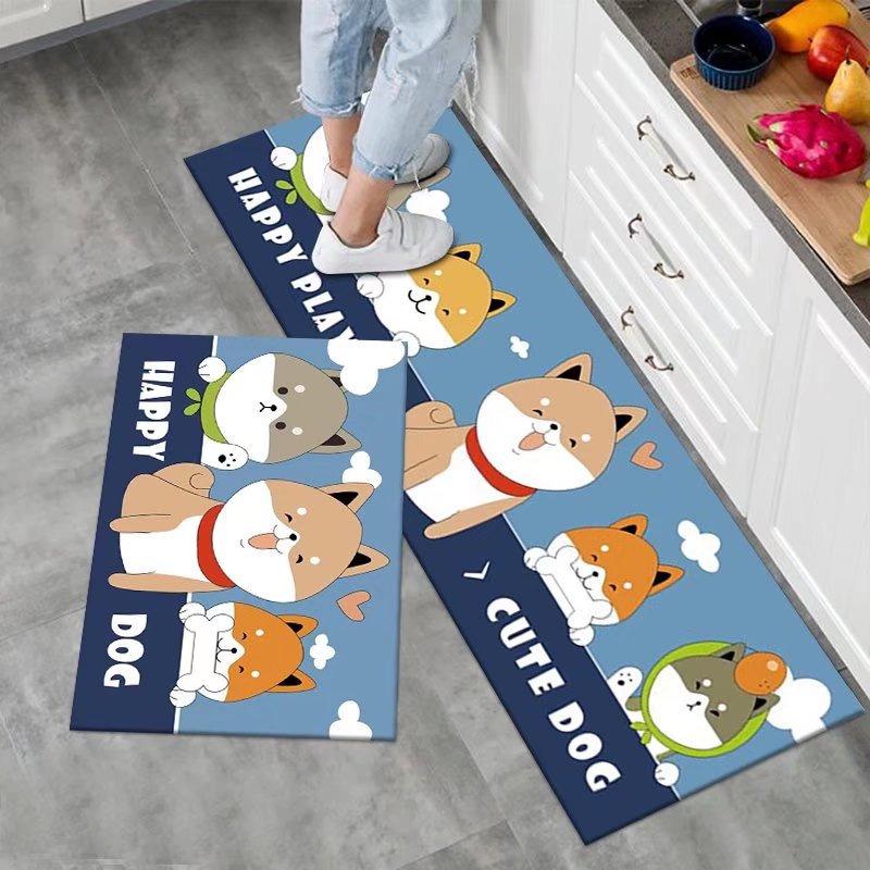 Cute Animal Kitchen Floor Mat - Absorbent & Anti-Slip Long Carpet for Home Entrance