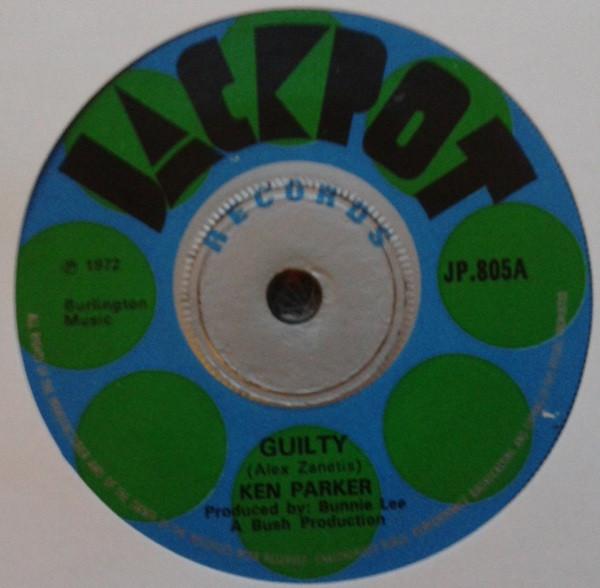 

7inch Record KEN PARKER / THE AGGROVATORS - Guilty / Guilty (Version) JP805 Jackpot 1972 UK Reggae, Ska & Dub Used